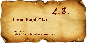 Laux Bogáta névjegykártya